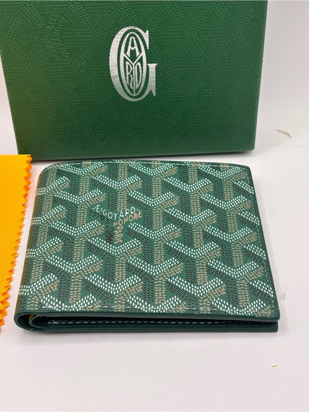 Goyard Green Goyardine Men's Bifold Card Holder Wallet